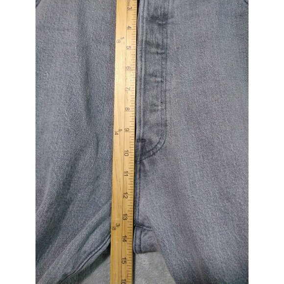 Levis Jeans Mens 40x30 Faded Black Denim 501xx Button Fly Straight Leg Grunge - Picture 4 of 9